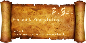 Possert Zseraldina névjegykártya